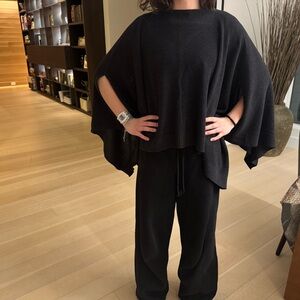 Lululemon Athletica Black Knit Poncho